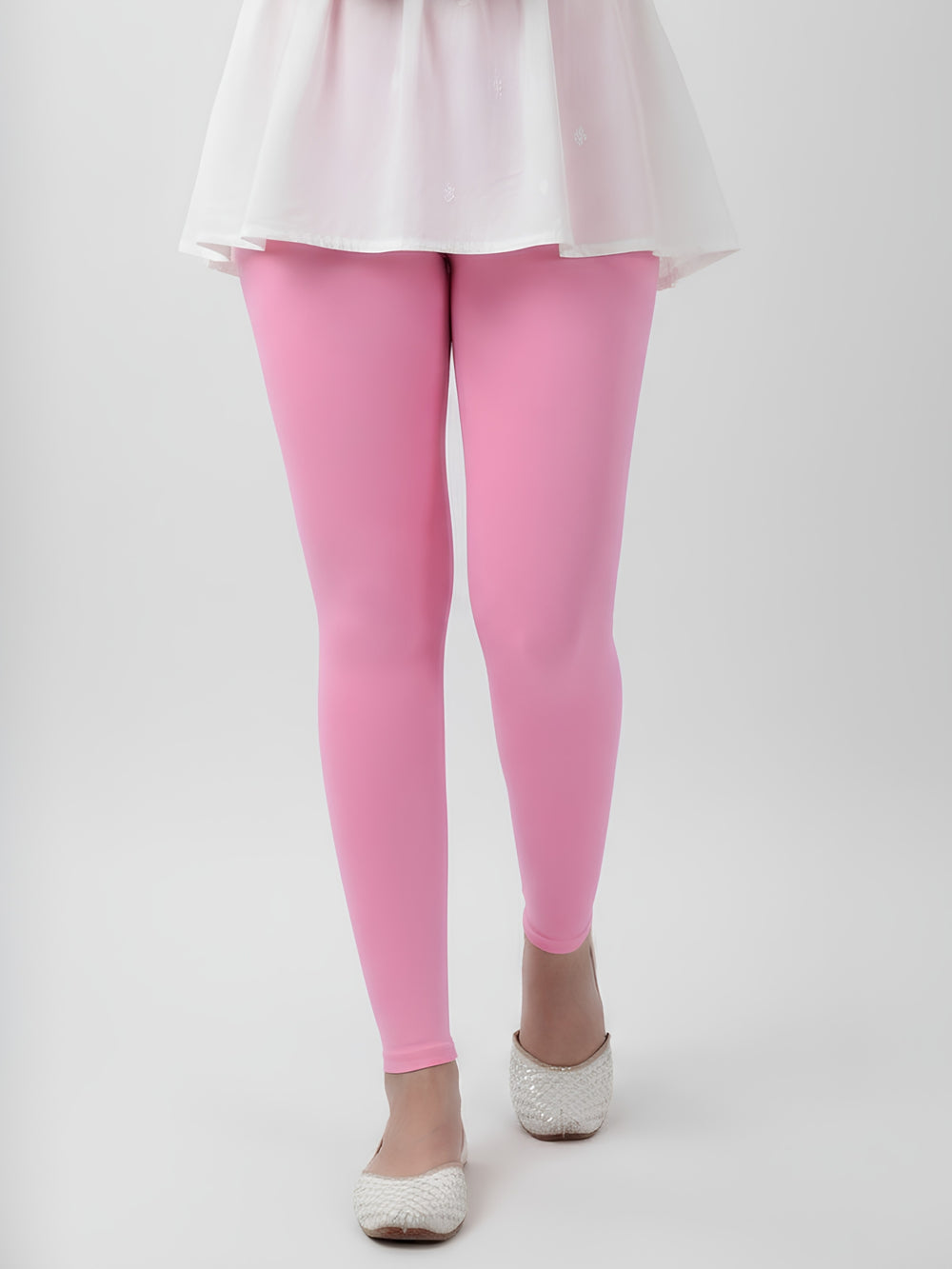 Glide Ankle Length Leggings - Cadillac Pink