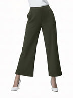 Drape Stretchable Wide Leg Pants
