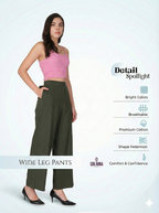 Drape Stretchable Wide Leg Pants