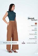 Drape Stretchable Wide Leg Pants