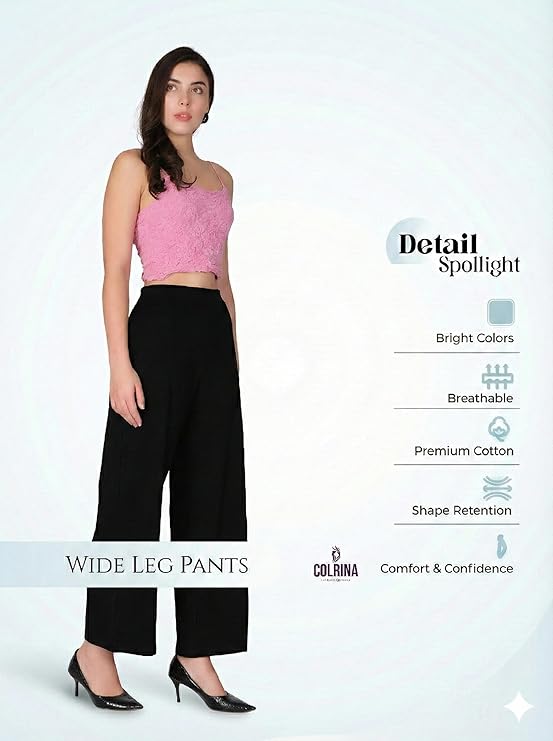 Women's Wide-Leg Trouser | Cotton Pants