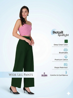 Drape Stretchable Wide Leg Pants