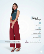 Drape Stretchable Wide Leg Pants