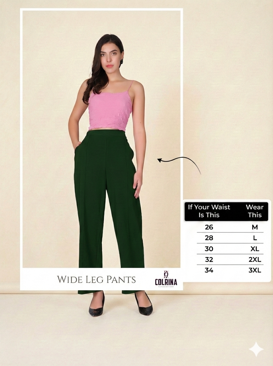Drape Stretchable Wide Leg Pants