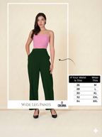 Drape Stretchable Wide Leg Pants