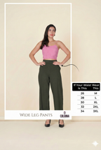 Drape Stretchable Wide Leg Pants