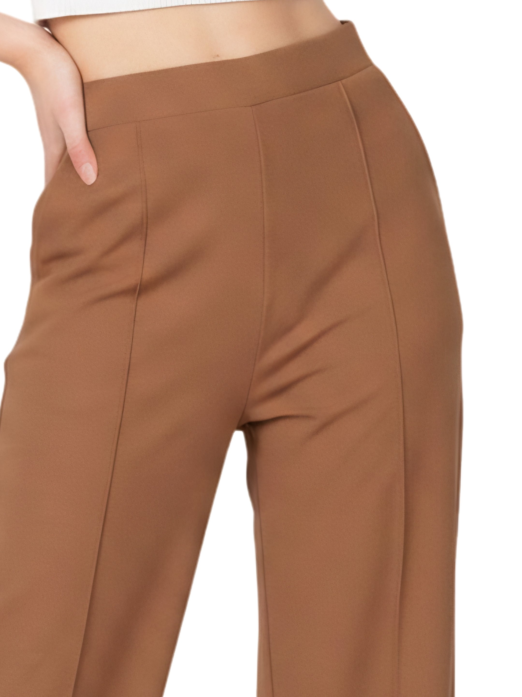 Drape Stretchable Wide Leg Pants