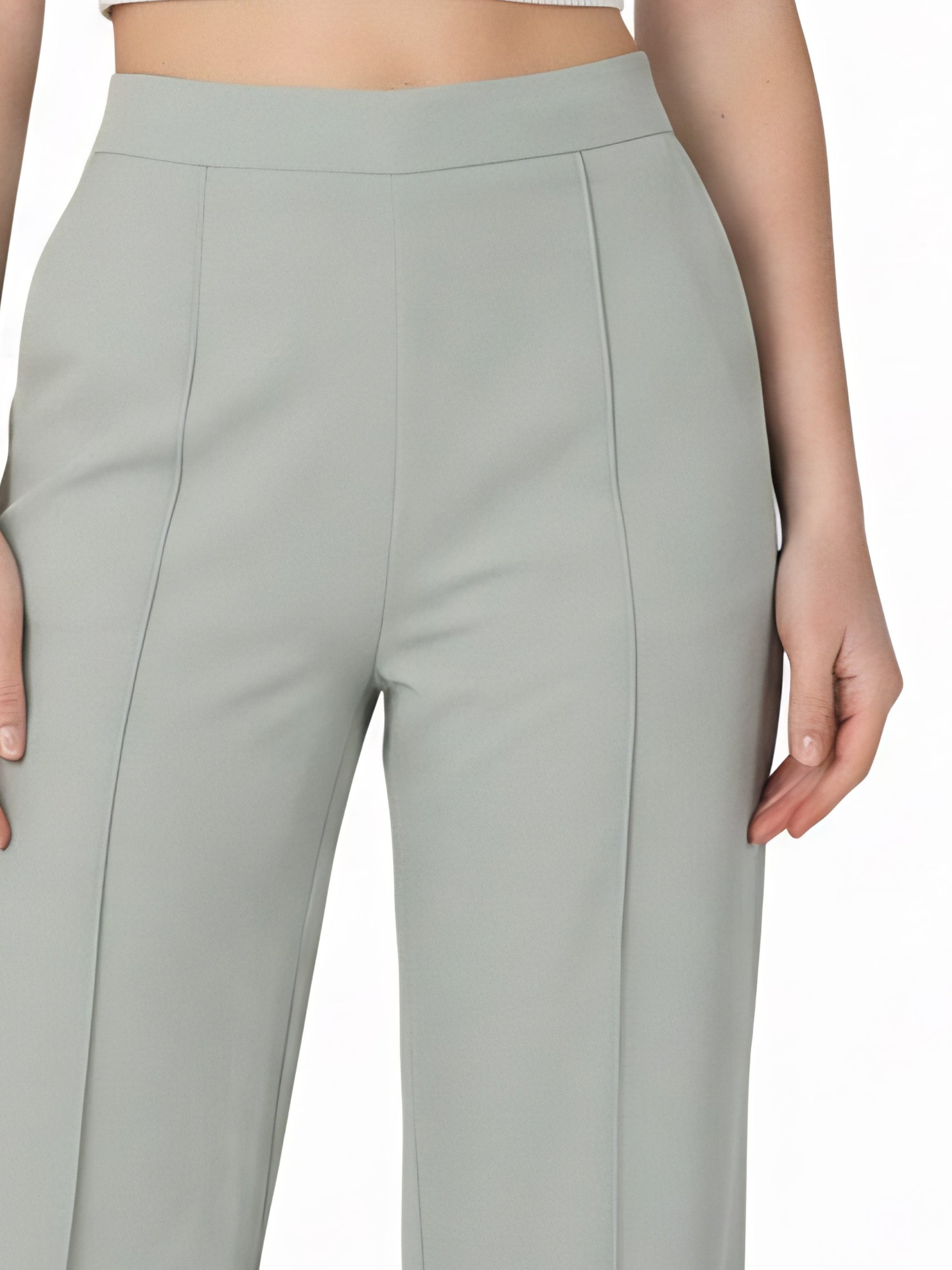 Drape Stretchable Wide Leg Pants