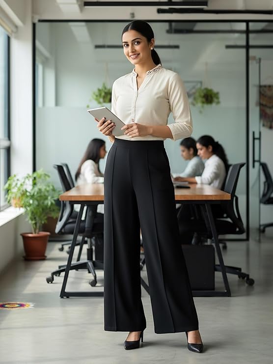 Women's Wide-Leg Trouser | Cotton Pants