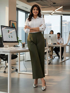 Drape Stretchable Wide Leg Pants