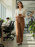 Drape Stretchable Wide Leg Pants