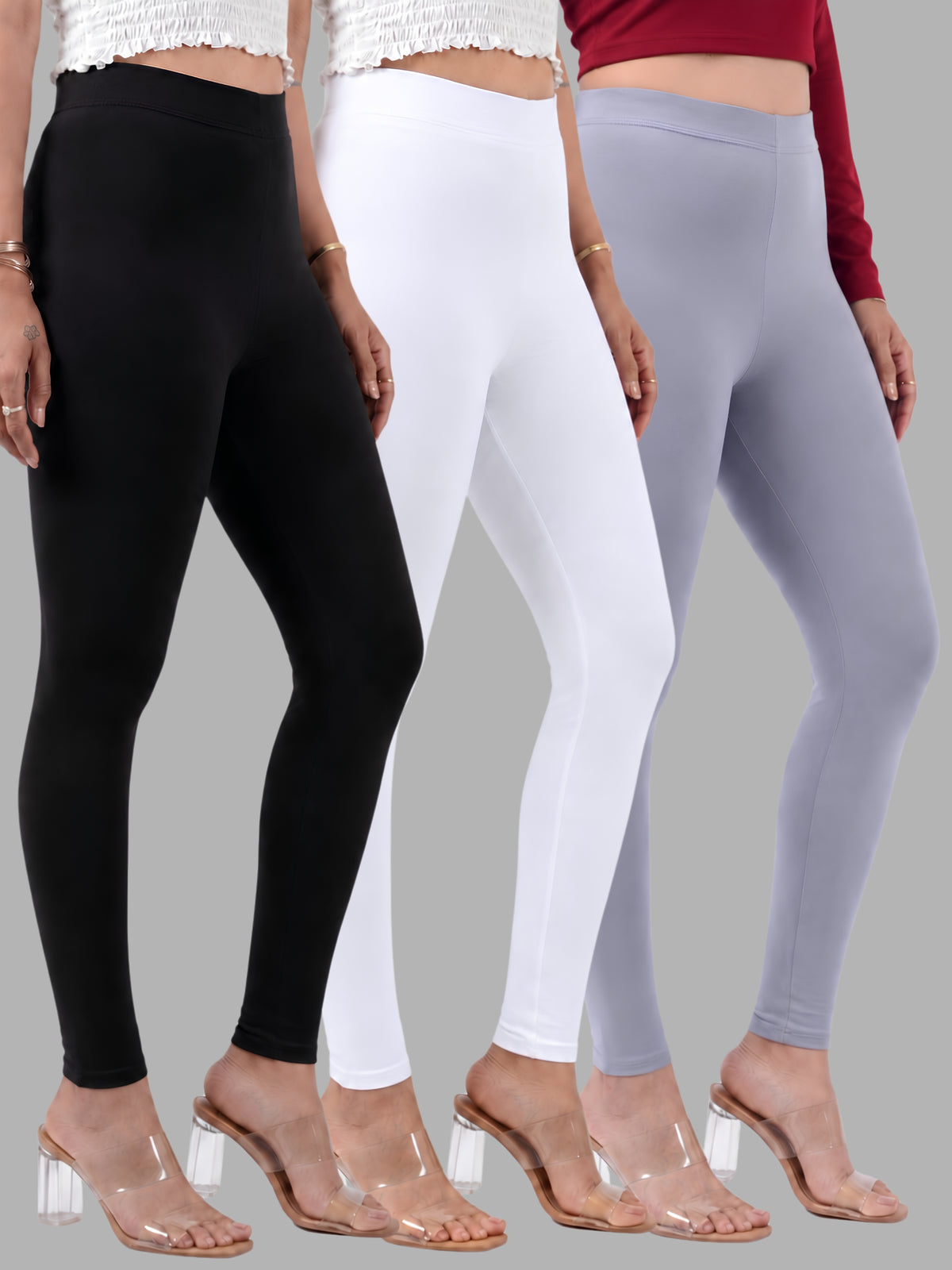 Glide-Ankle-Length-Pack-of-3-Leggings