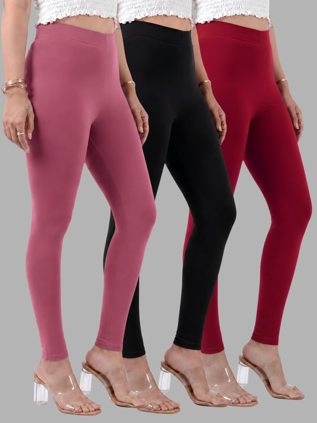 Glide-Ankle-Length-Pack-of-3-Leggings