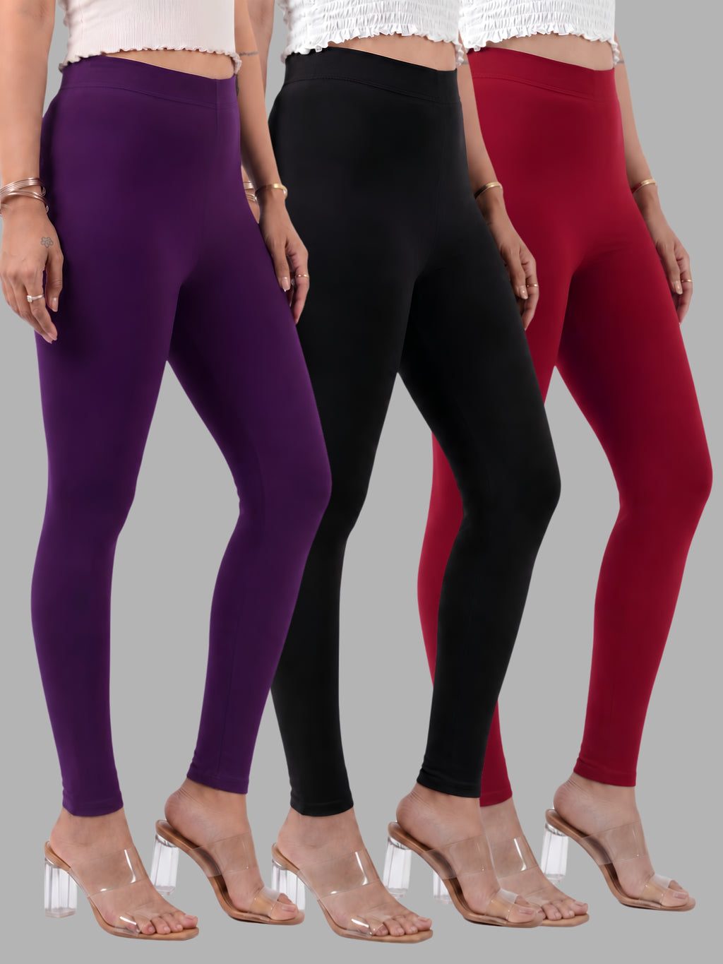 Glide-Ankle-Length-Pack-of-3-Leggings