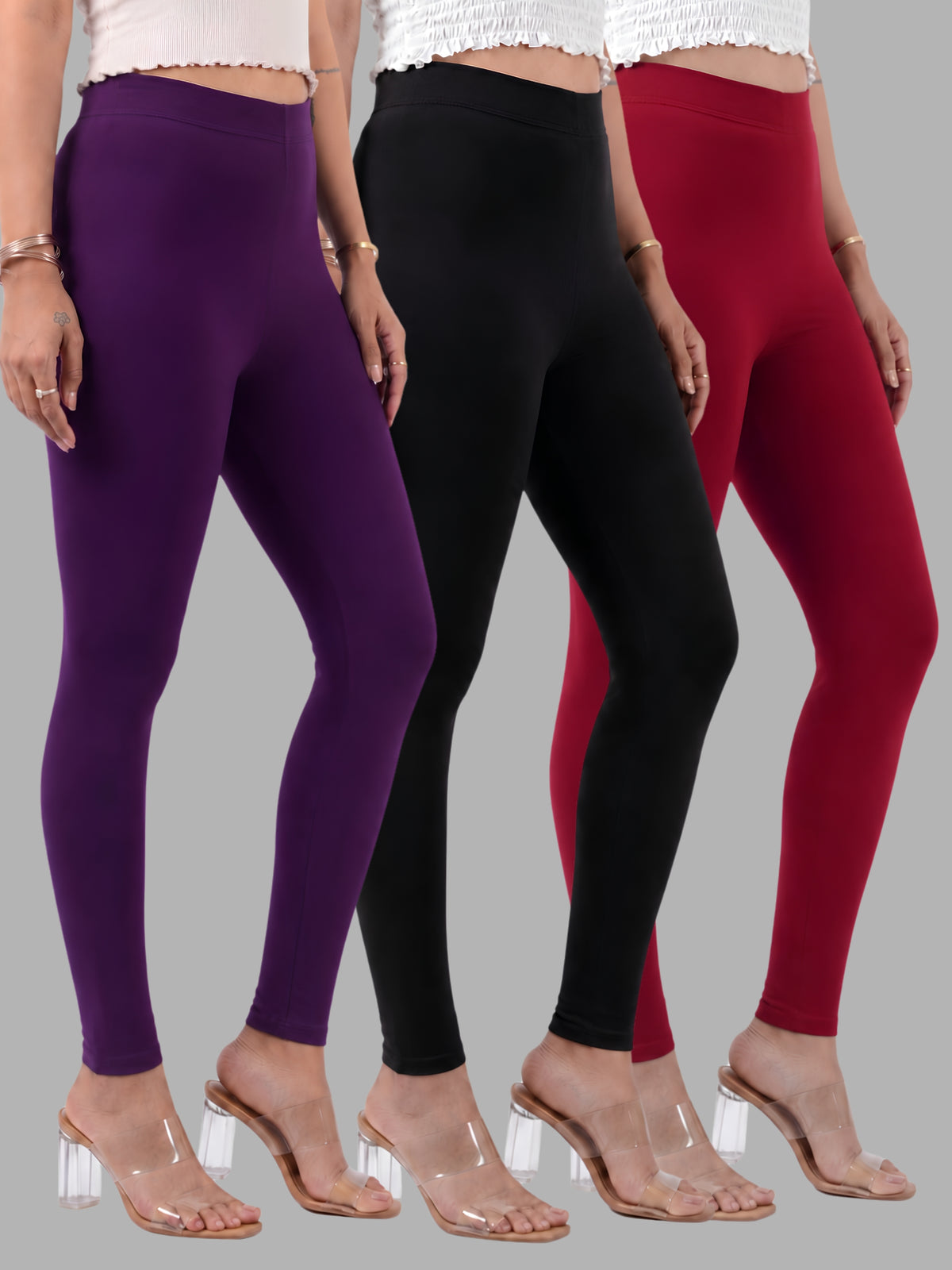 Glide-Ankle-Length-Pack-of-3-Leggings