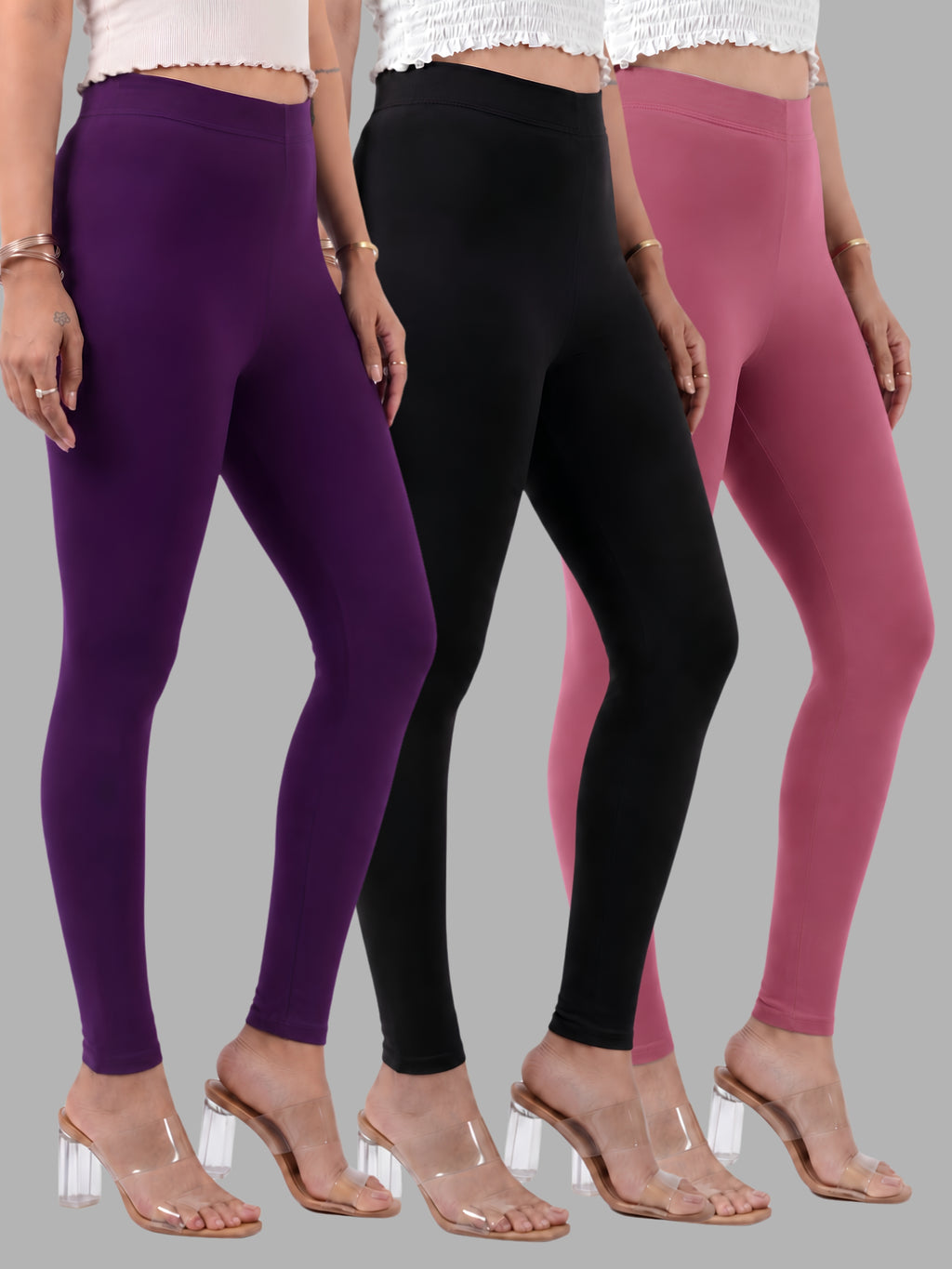 Glide-Ankle-Length-Pack-of-3-Leggings