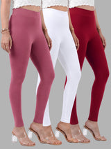 White-,-Maroon-,-Light Burgundy